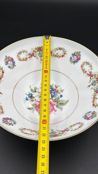 Centrotavola Limoges vintage base dorata