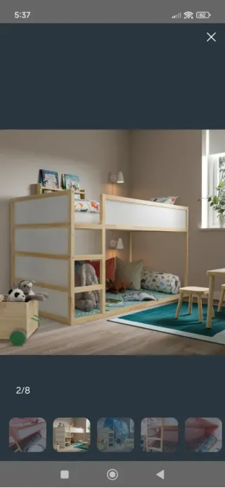 Literas de madera con barrera de seguridad