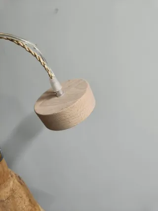 Lampadario in legno di teak