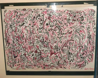 Cuadro abstracto colección papel