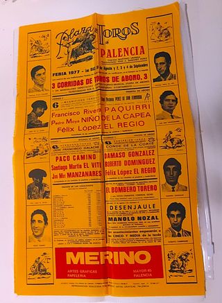 3 Carteles Toros Palencia 1976/77/81 4 Entradas,1