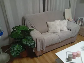 Sofá de tela anti manchas gris perla nuevo