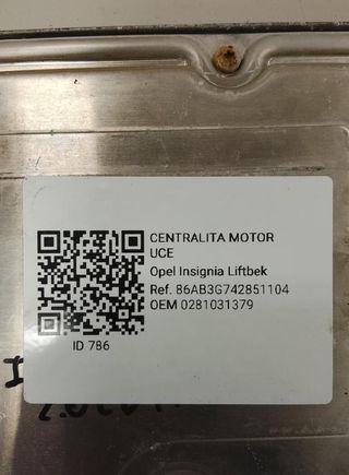 786 0281031379 centralita motor uce opel insignia