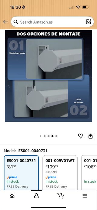 Pantalla Proyector HOMCOM Eléctrica 84