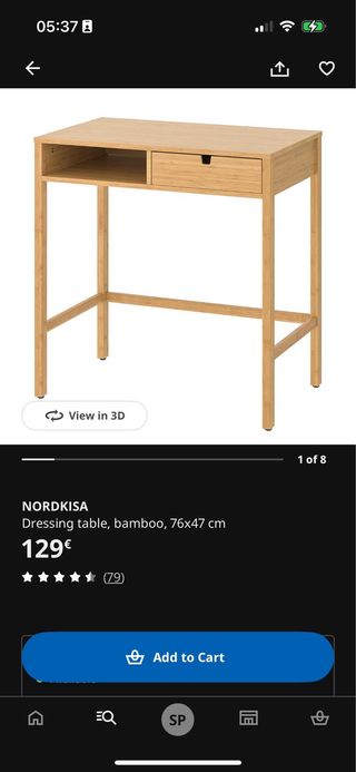 Escritorio bamboo con cajón