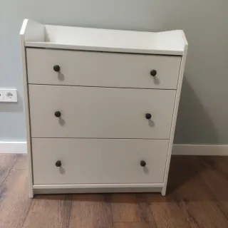 Cómoda 3 cajones blanca madera