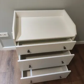 Cómoda 3 cajones blanca madera