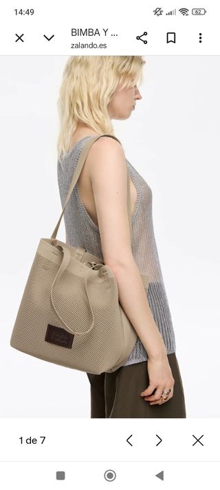 Bolso Bimba y Lola Beige Malla