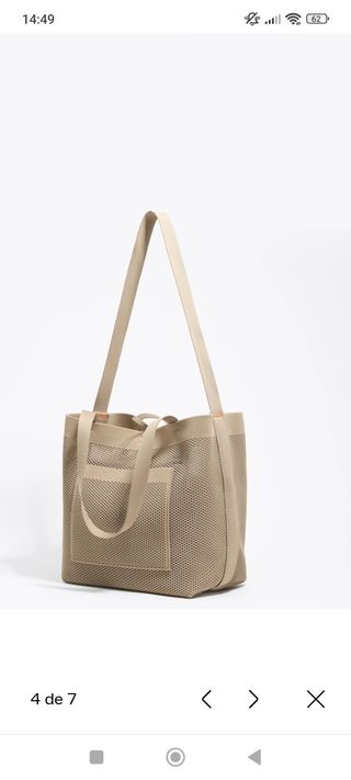 Bolso Bimba y Lola Beige Malla