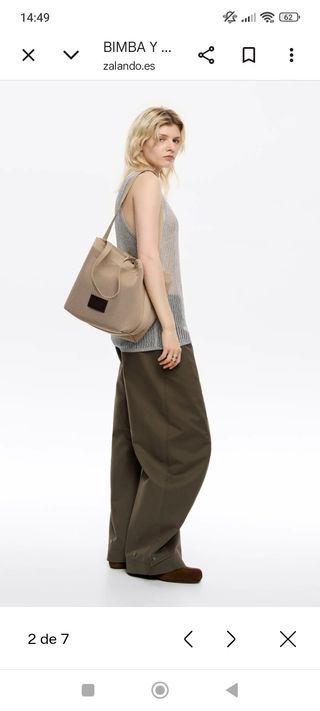 Bolso Bimba y Lola Beige Malla