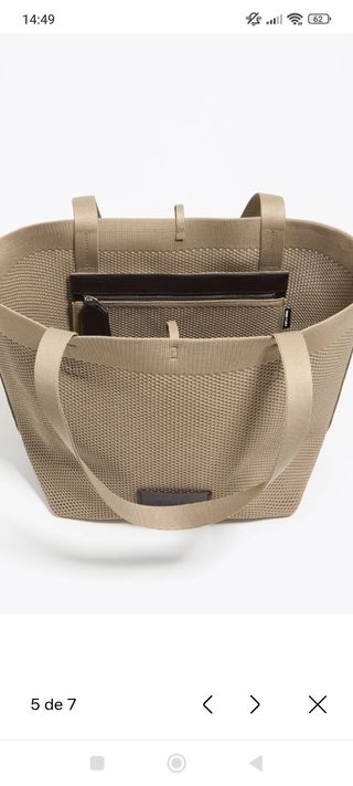 Bolso Bimba y Lola Beige Malla