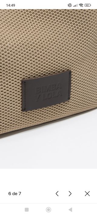 Bolso Bimba y Lola Beige Malla