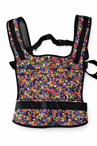 Mochila Portabebés Diseño Letras Colores