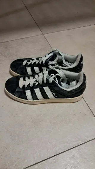 Adidas Campus Scarpe Uomo Nero Bianco