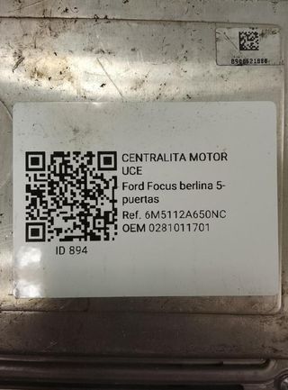 Ford 0281011701 centralita motor uce focus - 2 894