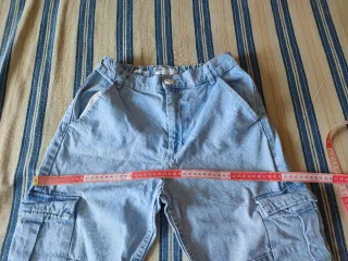 Pantalones vaqueros cargo azules