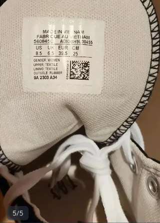 Botas Converse Lift HI Negras Talla 39.5