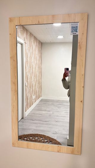 Espejo de madera y cristal