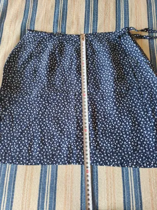 Falda pareo floral azul y blanco