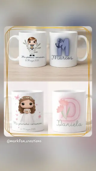 Tazas personalizadas comunión