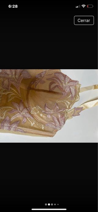 Corsé vintage beige y rosa