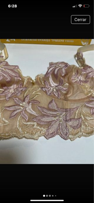 Corsé vintage beige y rosa