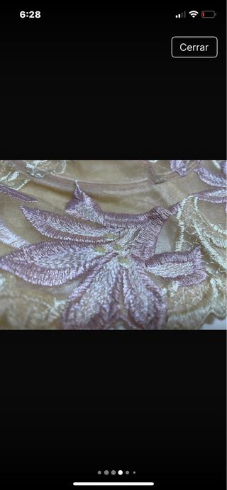 Corsé vintage beige y rosa