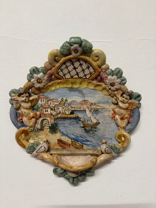 Acquasantiera Mare Vesuvio Ceramica