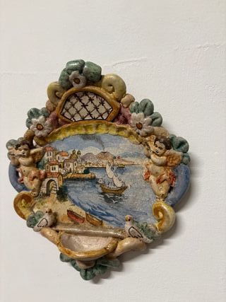 Acquasantiera Mare Vesuvio Ceramica