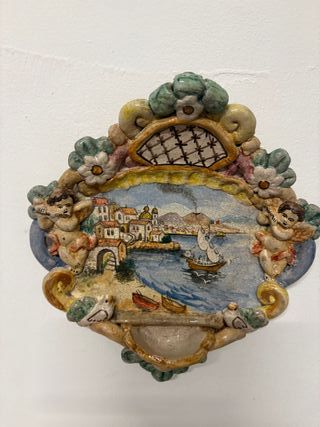 Acquasantiera Mare Vesuvio Ceramica
