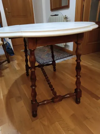 Mesa comedor patas madera torneadas