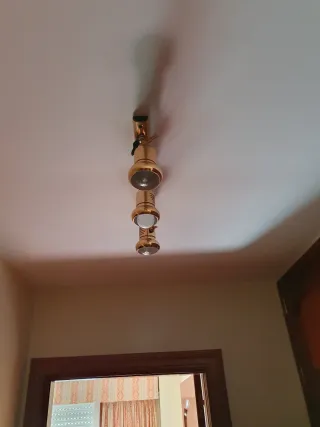 Lámpara Vintage 3 Focos DORADO ORO