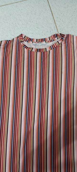 Vestido Zara Rayas Multicolor Talla M