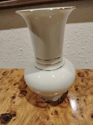 Jarrón antiguo Capeans porcelana flores rosas