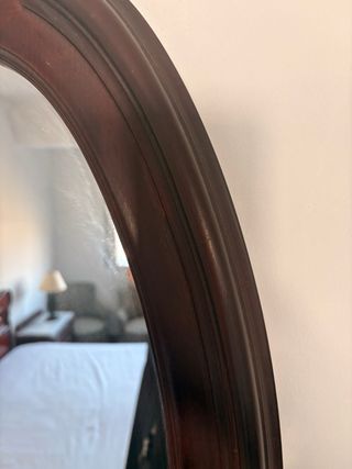 Espejo Ovalado Vintage Madera