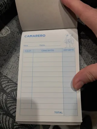 Talonario Camarero Pequeño Liderpapel