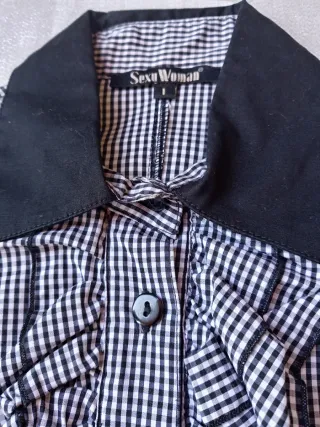 Camicia Sexy Woman quadri con rouches