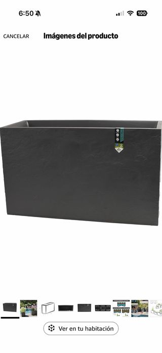 Jardinera EDA Muret Volcania Gris Piedra