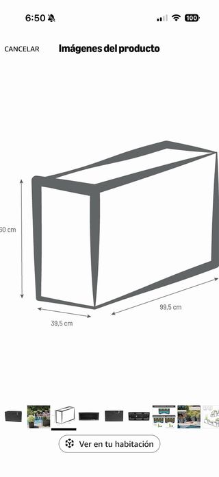 Jardinera EDA Muret Volcania Gris Piedra