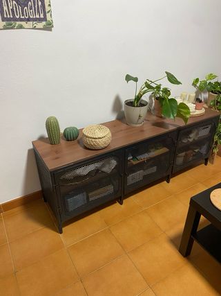 Mueble TV madera y metal