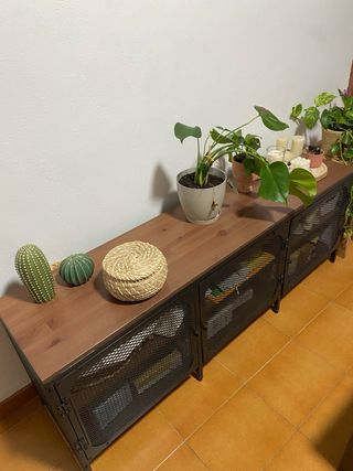 Mueble TV madera y metal