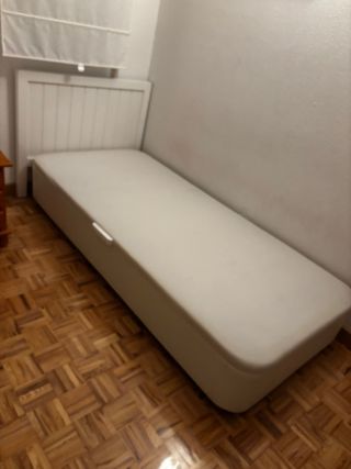 Canapé abatible 90x200 tapizado blanco