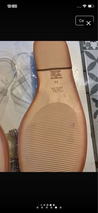 Sandalias Zara Talla 38 Brillantes