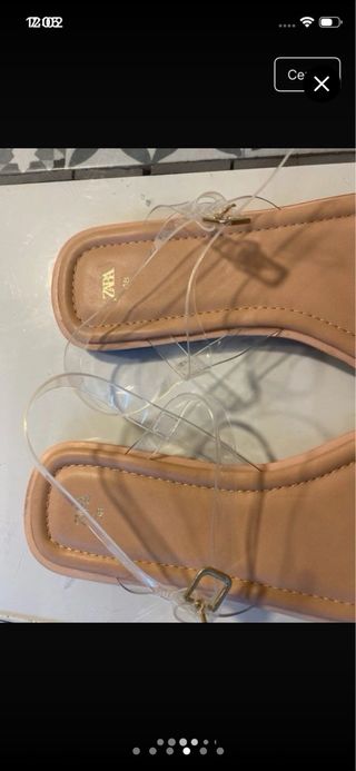 Sandalias Zara Talla 38 Brillantes
