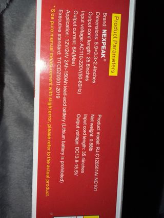 Carga Batería coche moto Nexpeak NC101