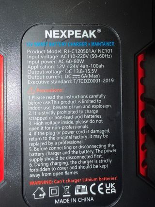 Carga Batería coche moto Nexpeak NC101