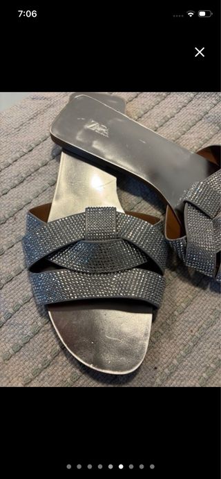 Sandalias Zara Talla 37 Brillantes