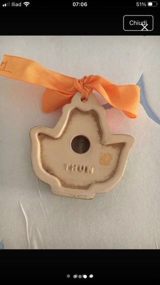 Formella Thun Tulipano Arancio e Foglie Verdi