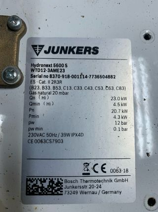 Calentador Junkers LEER DESCRIPCION