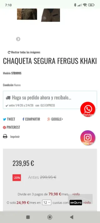 Chaqueta de Moto Segura